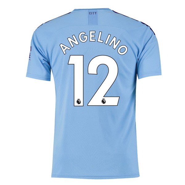 Camiseta Manchester City NO.12 Angelino 1ª 2019 2020 Azul